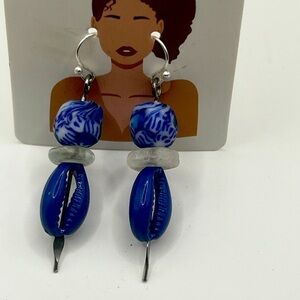 Blue and Silver Earrings